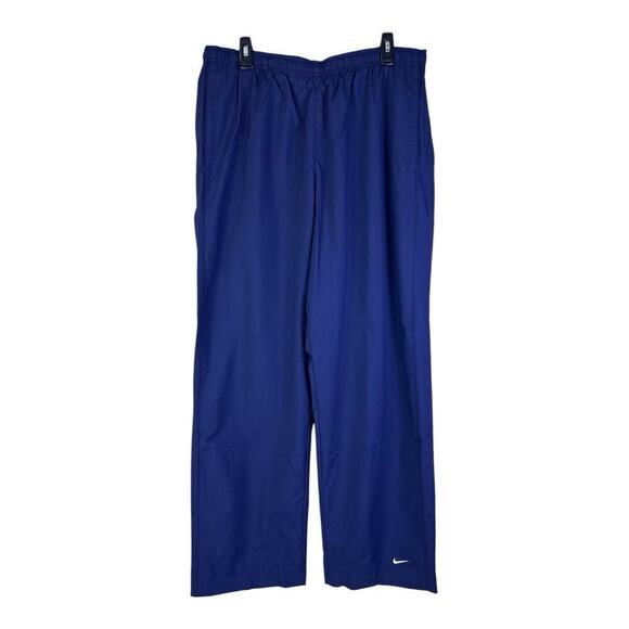 Vintage NIKE Pants Men XL Blue Lined Windbreaker Track Embroidered Straight Mesh - Picture 1 of 14